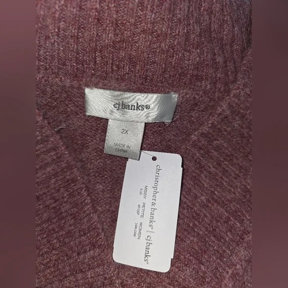 CJ Banks V-neck Sweater Size 2X NWT - Picture 5 of 7